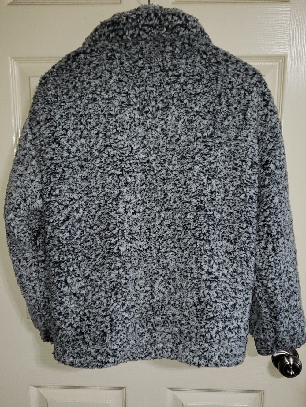 💘🖤💘 2PC Me Jane Black/Gray & Tan Zip Fleece Faux Shearling/Fur Teddy Jacket - Picture 9 of 16